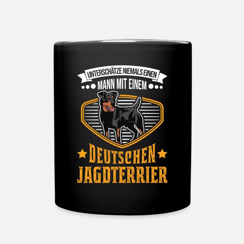 Deutscher Jagdterrier Mann - Tasse einfarbig - Schwarz