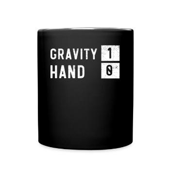 Schwerkraft 1 Hand 0 Gebrochene Hand Verletzung Wiederherstellung - Tasse einfarbig - Schwarz - Vorne