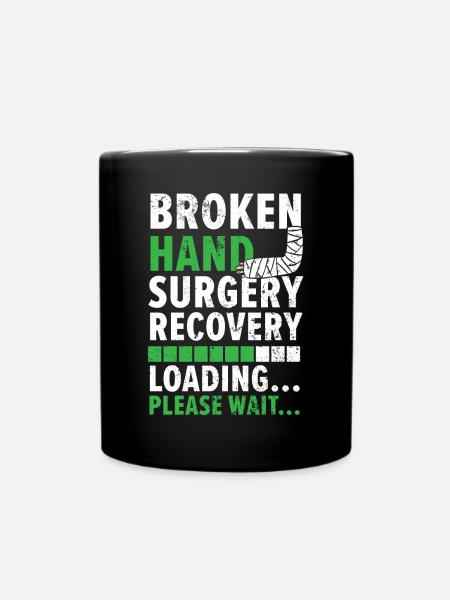 Chirurgie de la main cassée Récupération de blessure - Mug uni - noir