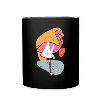 Blessé Flamant Rose Jambe Cassée Blessure Récupération - Mug uni - noir - Devant
