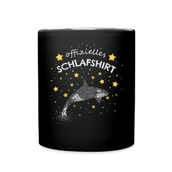 Offizielles Schlafshirt Orka Killerwal - Tasse einfarbig - Schwarz - Vorne
