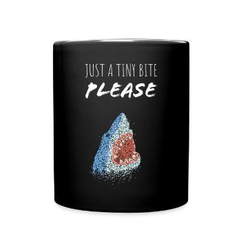 Haifisch Hai Shark Haie Wale Ozean - Tasse einfarbig - Schwarz - Vorne