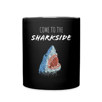 Grosser Weisser Hai Haifisch Wale Shark - Tasse einfarbig - Schwarz - Vorne
