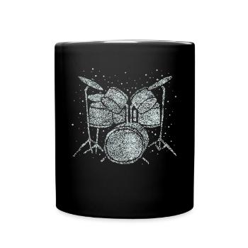 Drums Schalgzeuger Drumming Drumset - Full Colour Mug - black - Front