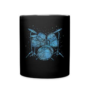 Drums Schalgzeuger Drummer Snare - Full Colour Mug - black - Front