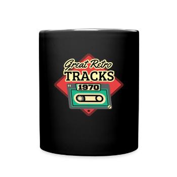 Great Retro Tracks 1970 Cassette Vintage - Mug uni - noir - Devant