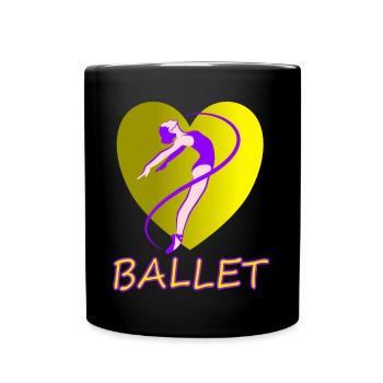 Ballett-Tänzerin Balletttänzer Tanzschule Geschenk - Tasse einfarbig - Schwarz - Vorne