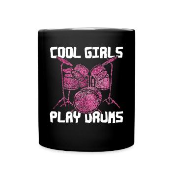 Drummer Girl Batteur Batterie - Mug uni - noir - Devant