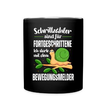 Schrittzähler sind für Fortgeschritten Schnecken - Tasse einfarbig - Schwarz - Vorne