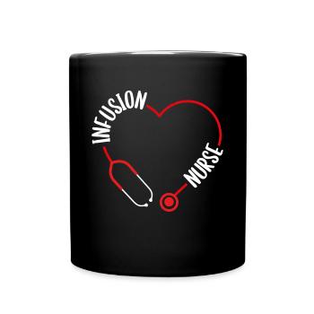 Infusion Nurse Stethoscope Nursing for Nurses - Tasse einfarbig - Schwarz - Vorne