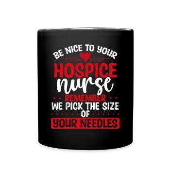 Infirmière en soins palliatifs Stéthoscope Hospice Squad Soins infirmiers - Mug uni - noir - Devant
