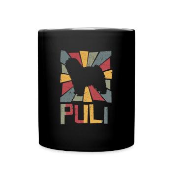 Puli Vintage Retro - Full Colour Mug - black - Front