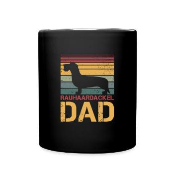 Rough-haired dachshund Dad - Full Colour Mug - black - Front