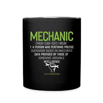 Profession de mécanicien Mécanicien automobile Voiture Drôle de dicton - Mug uni - noir - Devant