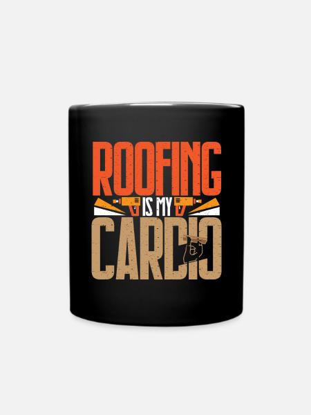 Roofer Craftsman Profession Roof Craft House Construction - Full Colour Mug - black