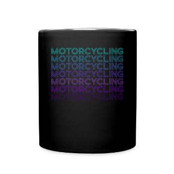 Motorcycling Motocross Motorcycle Biker Retro - Full Colour Mug - black - Front