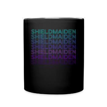 Bouclier servante Viking Mythologie nordique Rétro - Mug uni - noir - Devant