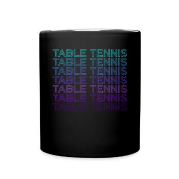 Table Tennis Ping Pong Player Retro - Mug uni - noir - Devant
