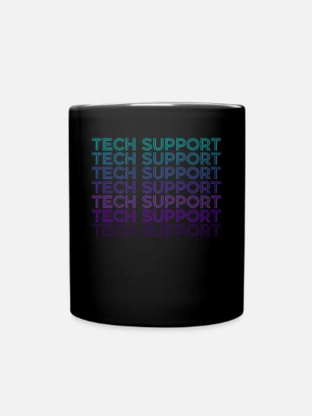 Support technique IT Helpdesk Retro - Mug uni - noir