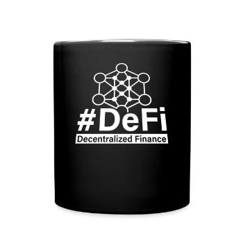 DeFi Decentralized Finance Blockchain BTC Crypto - Tasse einfarbig - Schwarz - Vorne