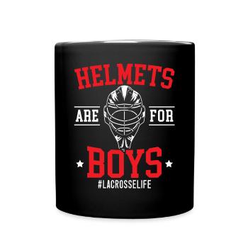 Helme sind für Jungen Lacrosse Torwart Sport - Tasse einfarbig - Schwarz - Vorne