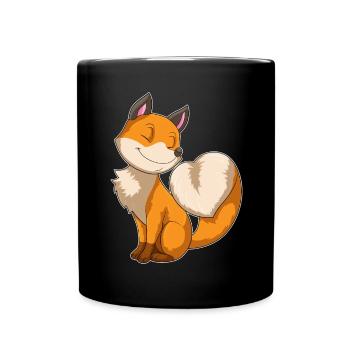 Fuchs Herz - Tasse einfarbig - Schwarz - Vorne