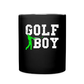 golf boy - Tasse einfarbig - Schwarz - Vorne