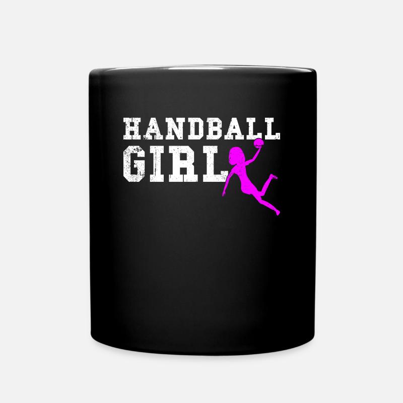 handball girl - Tasse einfarbig - Schwarz