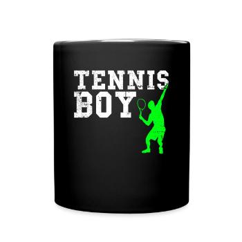 Tennis boy - Tasse einfarbig - Schwarz - Vorne