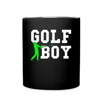 golf boy - Tasse einfarbig - Schwarz - Vorne