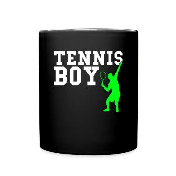 Tennis boy - Tasse einfarbig - Schwarz - Vorne