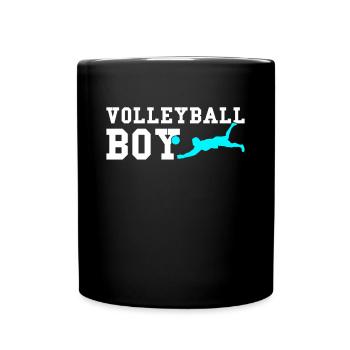 Volleyball boy - Tasse einfarbig - Schwarz - Vorne