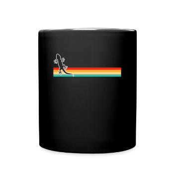 Lézard Rétro - Mug uni - noir - Devant