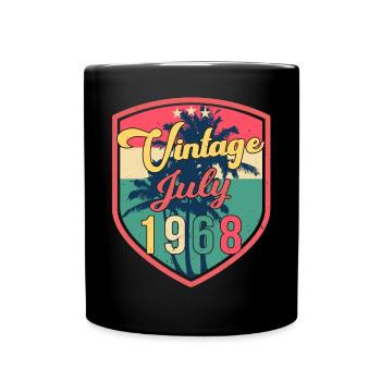 Retro 1968 Im Juli - Tasse einfarbig - Schwarz - Vorne