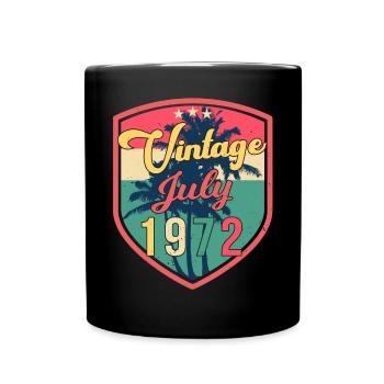 1972 Juli 50 Jahre - Tasse einfarbig - Schwarz - Vorne