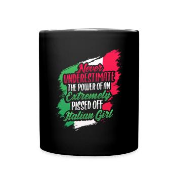 Funny Italian Girl Italian - Full Colour Mug - black - Front