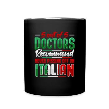 Drôle d’italien amoureux de l’Italie - Mug uni - noir - Devant