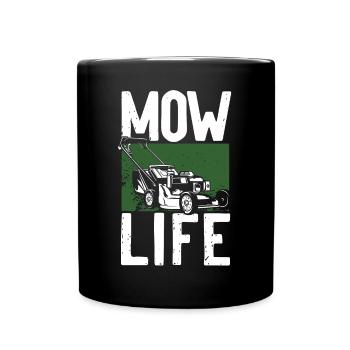 Lawn Mower Mowing Dad Father - Tasse einfarbig - Schwarz - Vorne