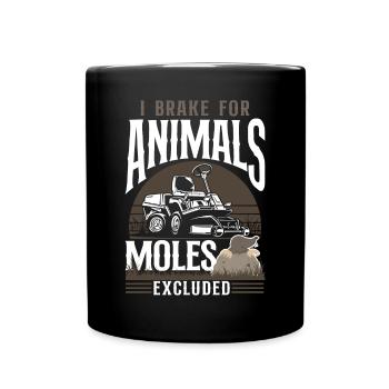 Tondeuse à gazon Mowing Papa Père - Mug uni - noir - Devant
