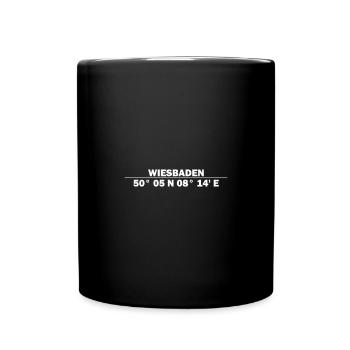 Coordonnées de Wiesbaden - Mug uni - noir - Devant
