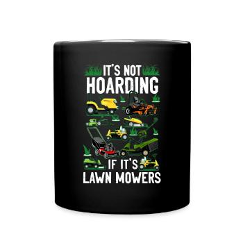 Lawn Mower Mowing Dad Father - Tasse einfarbig - Schwarz - Vorne