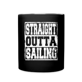 Segeln Spruch lustig - Tasse einfarbig - Schwarz - Vorne