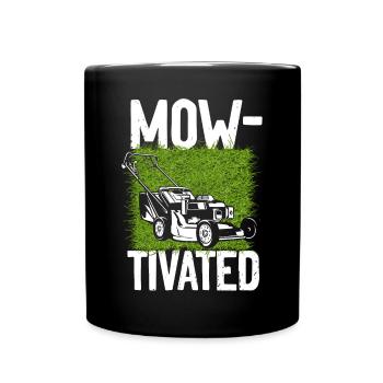 Lawn Mower Mowing Dad Father - Tasse einfarbig - Schwarz - Vorne