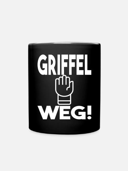 Schwäbisch Schwaben Griffel weg - Tasse einfarbig - Schwarz