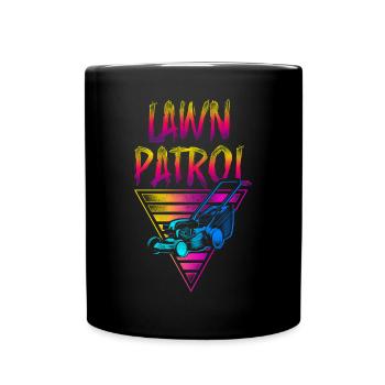 Lawn Mower Mowing Dad Father - Tasse einfarbig - Schwarz - Vorne