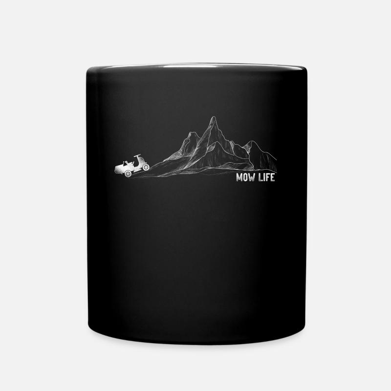 Lawn Mower Mowing Dad Father - Tasse einfarbig - Schwarz