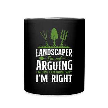 Landscaper Landscaping Landscape - Tasse einfarbig - Schwarz - Vorne