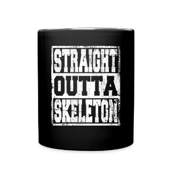 Skeleton saying funny - Full Colour Mug - black - Front