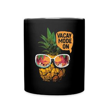 Sommerurlaub Ferien Urlaub - Tasse einfarbig - Schwarz - Vorne