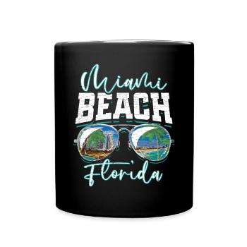 Miami Beach Florida - Tasse einfarbig - Schwarz - Vorne